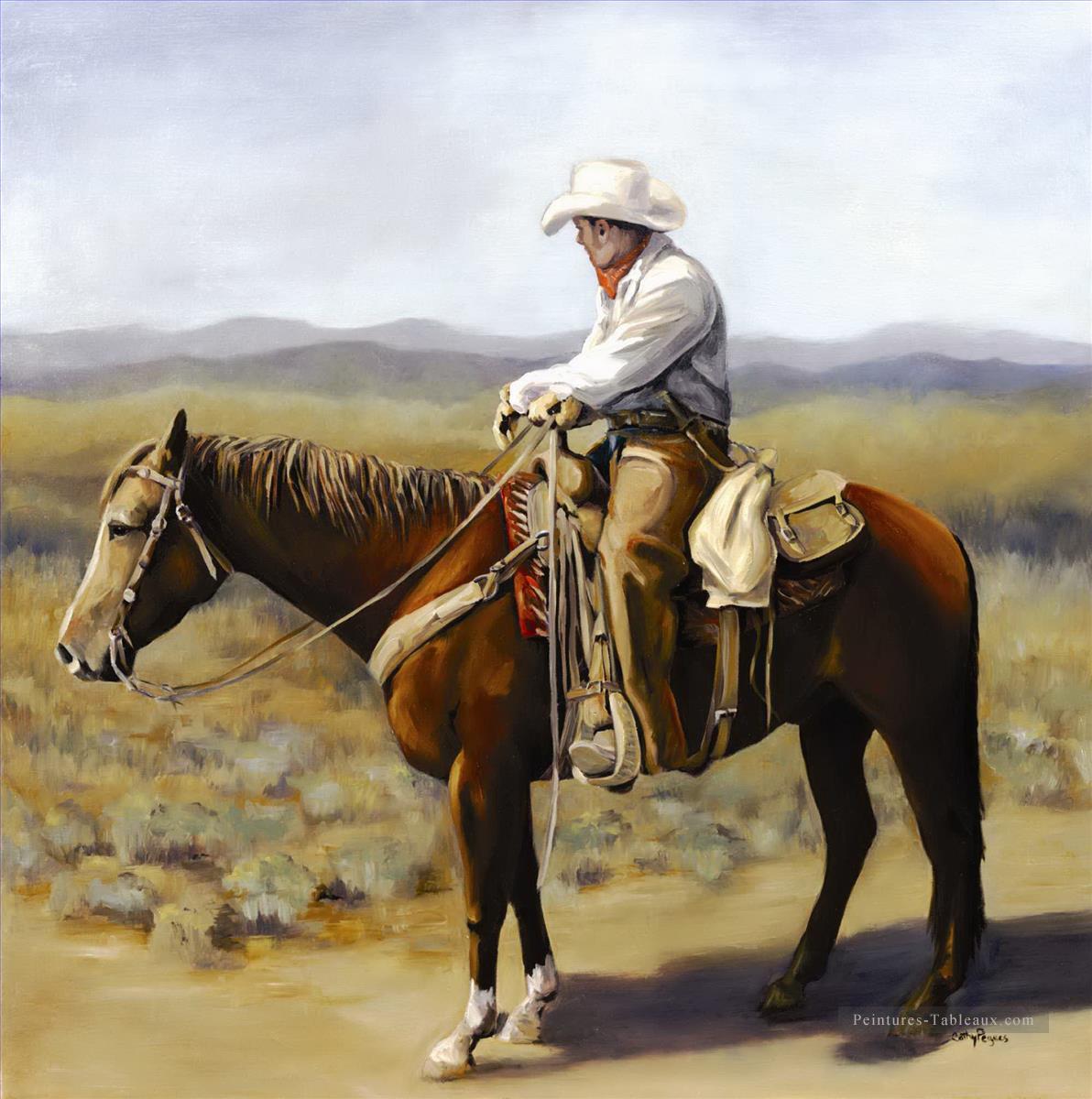 Solitaire Cowboy Peintures à l'huile